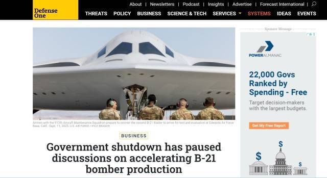 外媒：美國(guó)政府停擺，B-21轟炸機(jī)“迫降”:宏鑫機(jī)械設(shè)備有限公司
